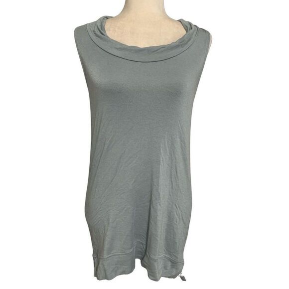 lou grey womens solid light blue tunic Round Neck tank top xs - Picture 1 of 4
